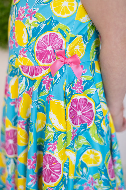 Molly Athleisure Dress - Lemon Zest
