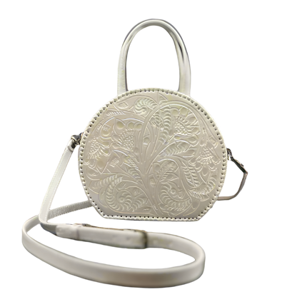 The Dixie| Hand-Tooled Leather Canteen Handbag