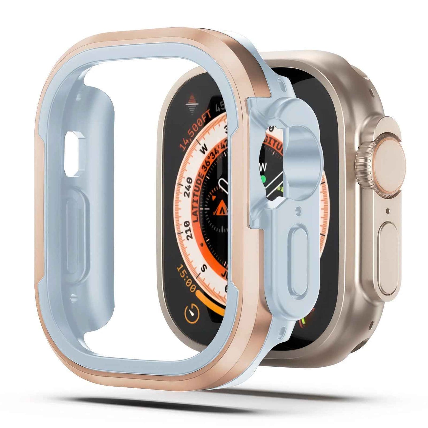 Aluminum Alloy Case for Apple Watch ultra 1-2-3 Series 9 8 7 6 5 4 3 2 1 SE