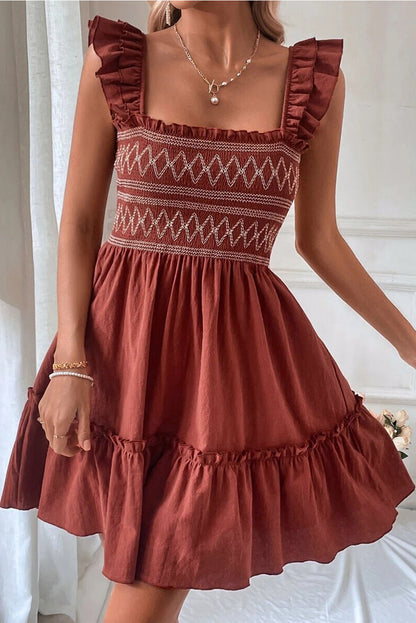 Aurelia Trim Sleeveless Mini Dress