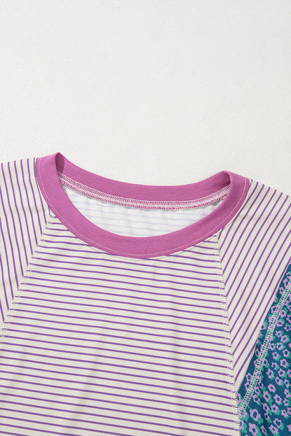 Kyra Patchwork Bracelet Sleeve Blouse
