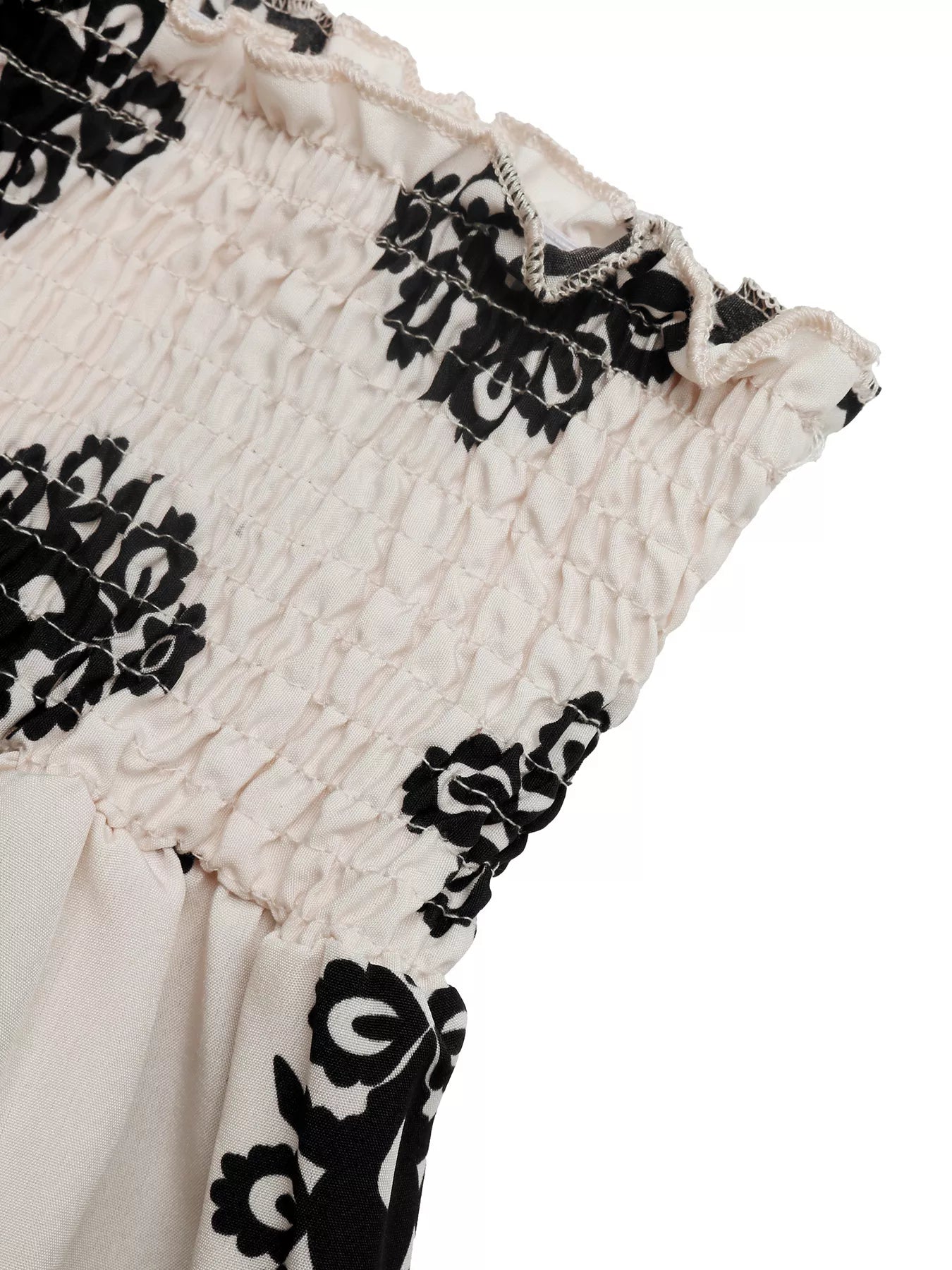 Printed Smocked Waist Shorts