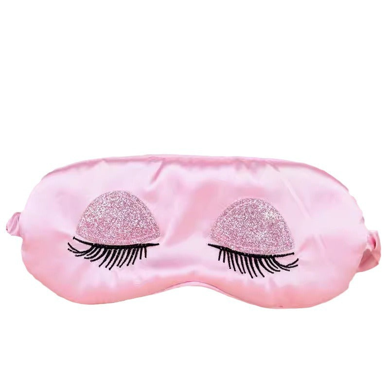 Artificial Silk Sequins Long Eyelashes Sleep Eye Mask