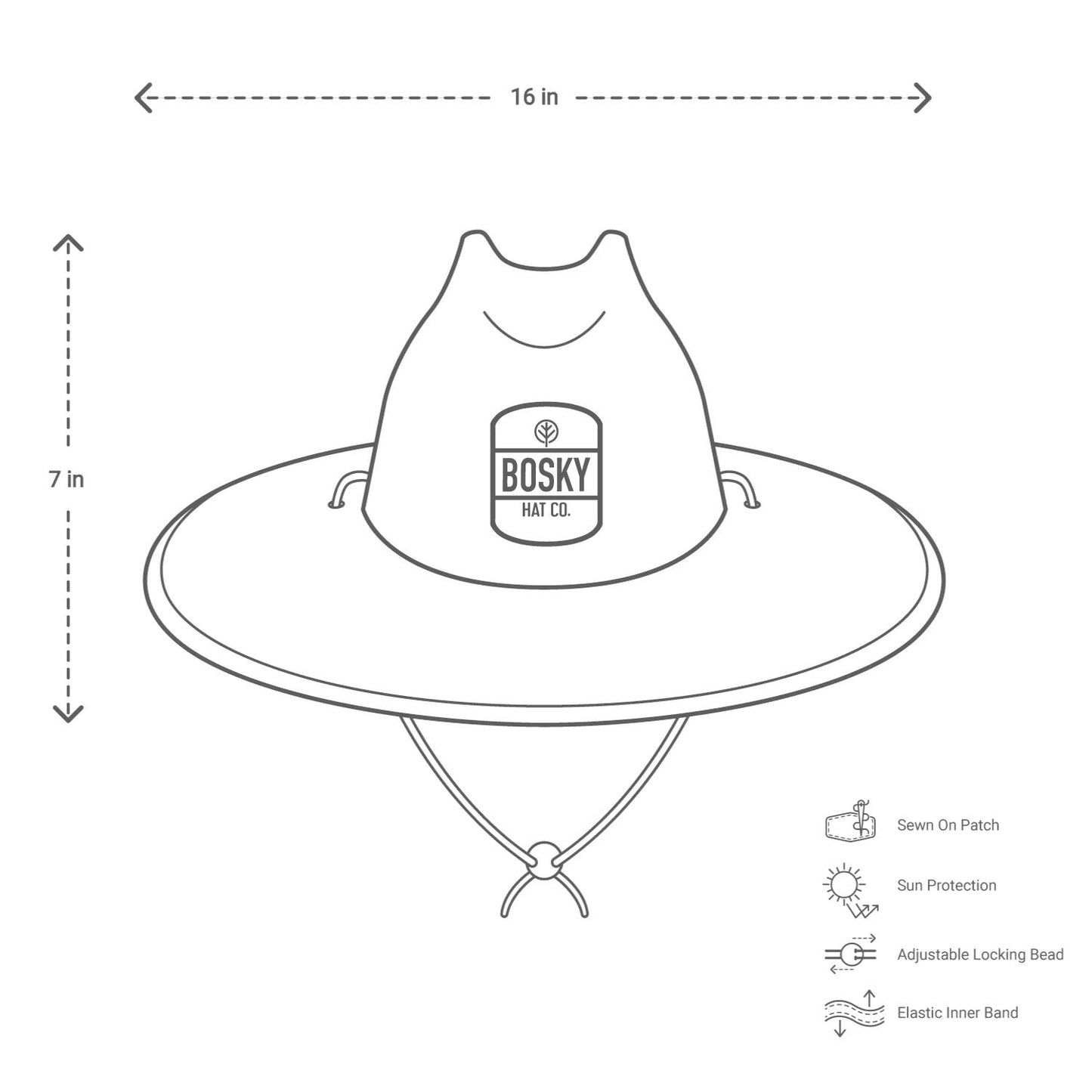 Sun Kissed Brown Premium Lifeguard Straw Hat
