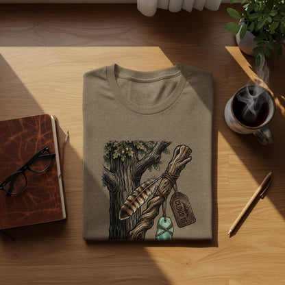 Heritage Walking Stick Spirit: Journey Nomad Tee
