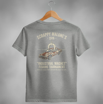 Industrial Magnet Tournament Tee - Scrappy Malone's Bar Humor