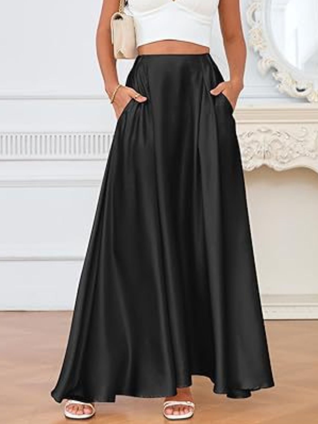 A-Line Maxi Skirt with Pockets
