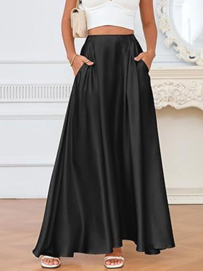 A-Line Maxi Skirt with Pockets