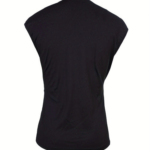 Women's Sleeveless Collar With Unique Design Women's Blouse