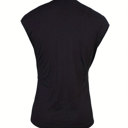 Women's Sleeveless Collar With Unique Design Women's Blouse