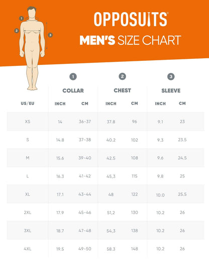 Opposuits Men's Shirt - Party and Casual Wear- Long Sleeved Button Down Dress Shirt - Slim Fit