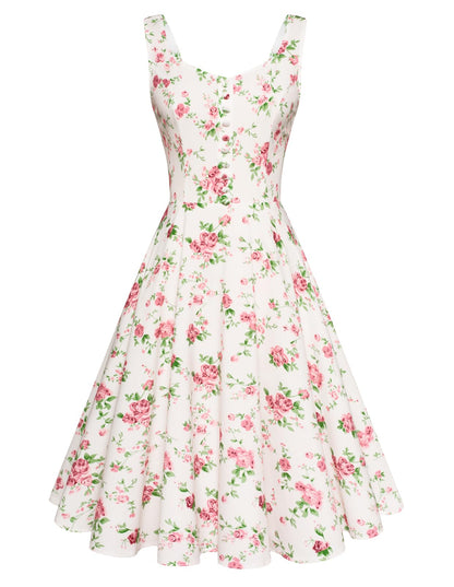 Belle Poque 1950s Vintage Dress for Women Sleeveless Homecoming Dresses Cocktail Party A-Line Summer Dress