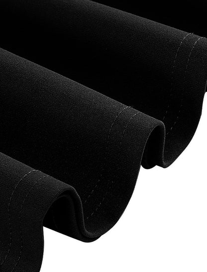 50s Style Dresses for Women Vintage Short Sleeve Tie Neck Swing Dress Midi Prom Dress with Belt