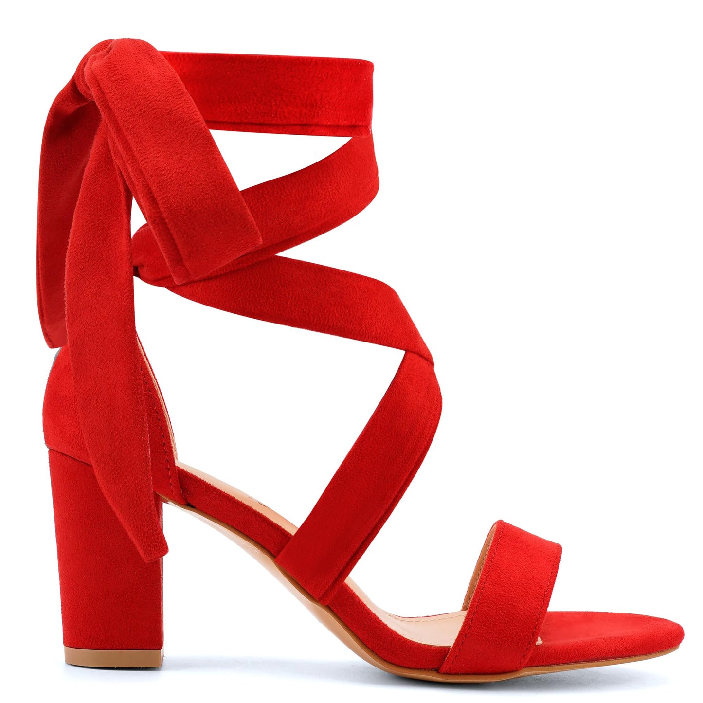 Leticia Strappy Heels for Women Chunky Heel Sexy Open Toe Lace Up Block Heels Comfortable High Heeled Sandals for Women Dressy Summer