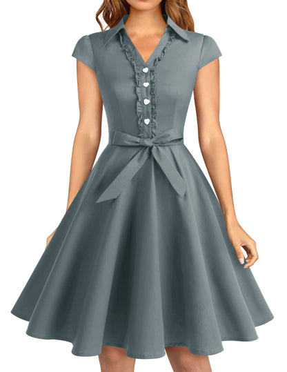 Wedtrend Women's 1950s Retro Rockabilly Dress Cap Sleeve Vintage Swing Dress
