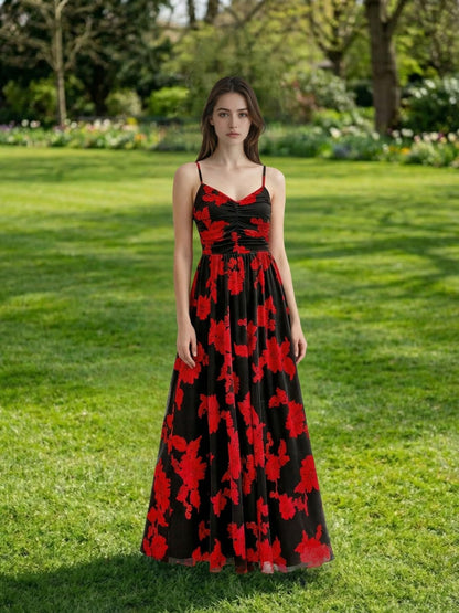 2026 Cocktail Dresses for Wedding Guest Spring Summer Floral Maxi Spaghetti Strap Beach Vacation Boho Club Party