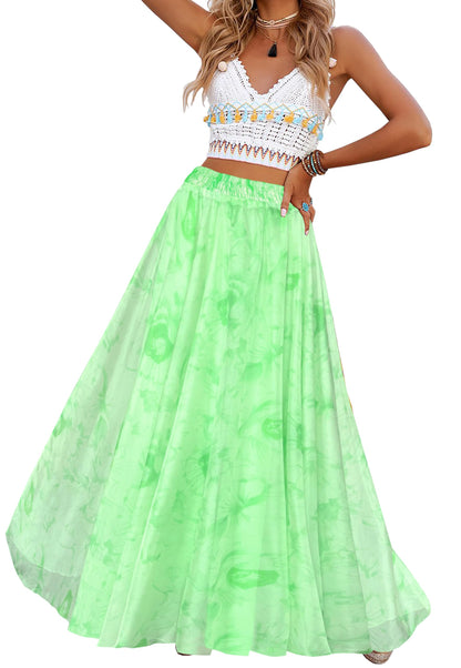 Womens Long Chiffon Bohemian Skirt Gypsy Dress Maxi Boho Beach Skirt
