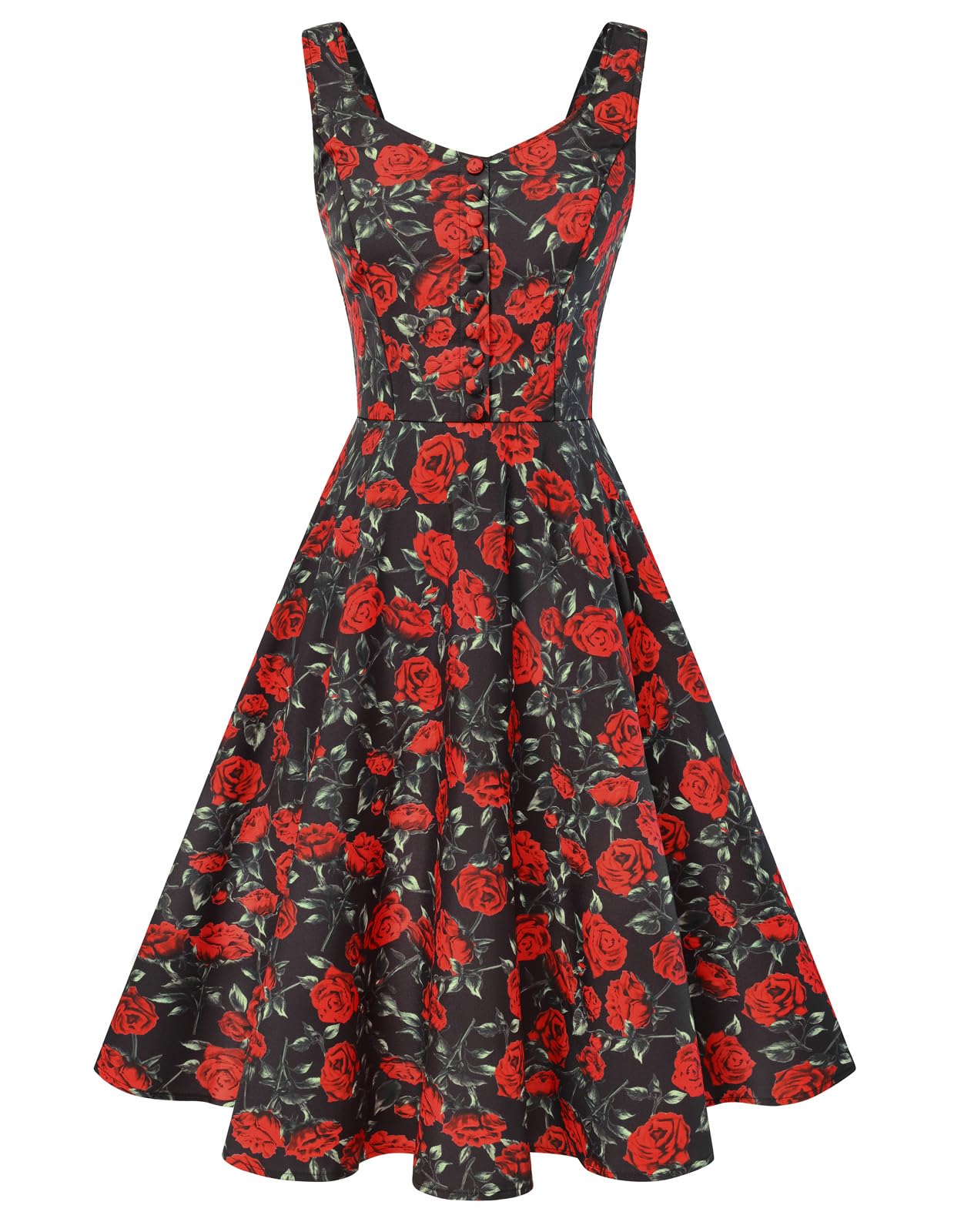 Belle Poque 1950s Vintage Dress for Women Sleeveless Homecoming Dresses Cocktail Party A-Line Summer Dress
