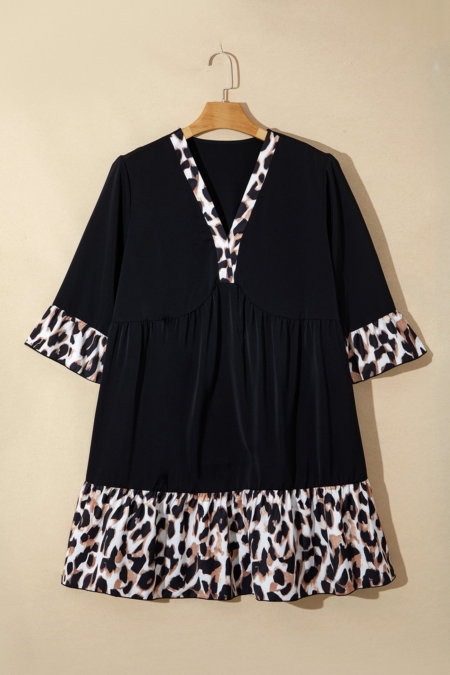 Sage Ruffle Hem Mini PLUS Dress