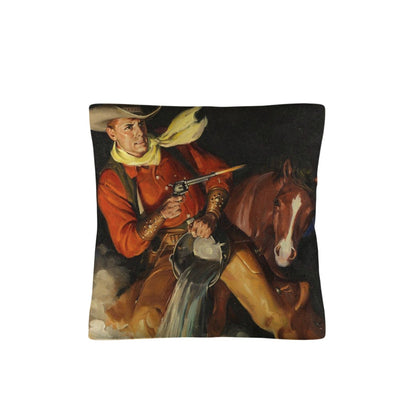 Baha Ranch Vintage Cowboy Throw Pillow Case 18x18inch Made in America
