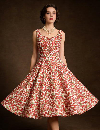 Belle Poque 1950s Vintage Dress for Women Sleeveless Homecoming Dresses Cocktail Party A-Line Summer Dress