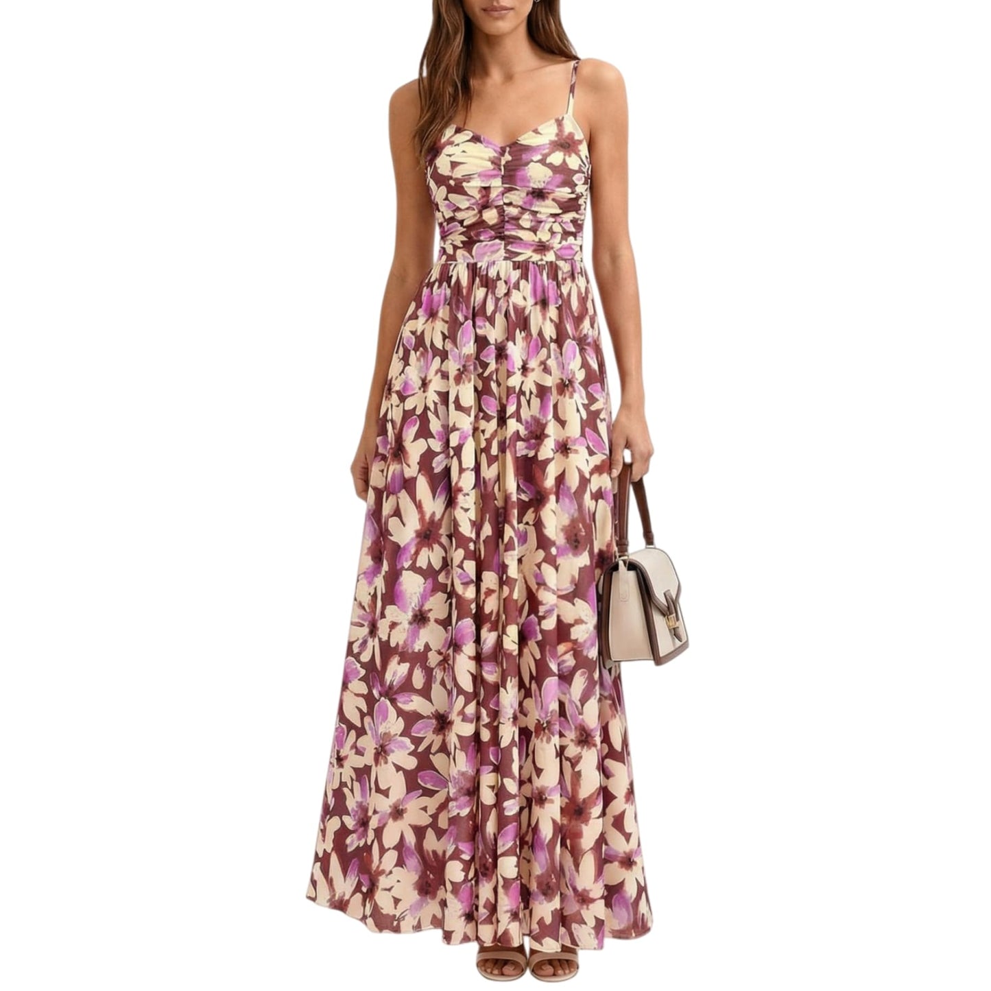 2026 Cocktail Dresses for Wedding Guest Spring Summer Floral Maxi Spaghetti Strap Beach Vacation Boho Club Party