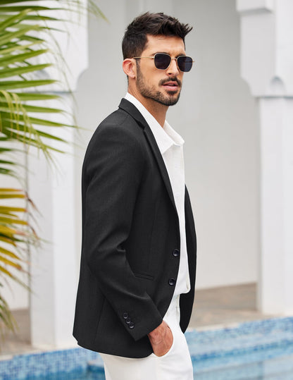 COOFANDY Men's Blazer Casual Two Buttons Sport Coats Lightweight Suit Jacket