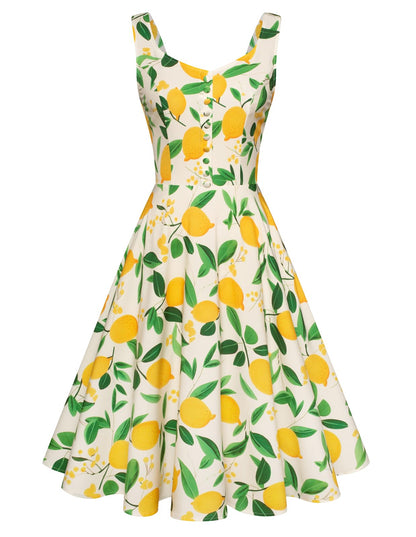 Belle Poque 1950s Vintage Dress for Women Sleeveless Homecoming Dresses Cocktail Party A-Line Summer Dress
