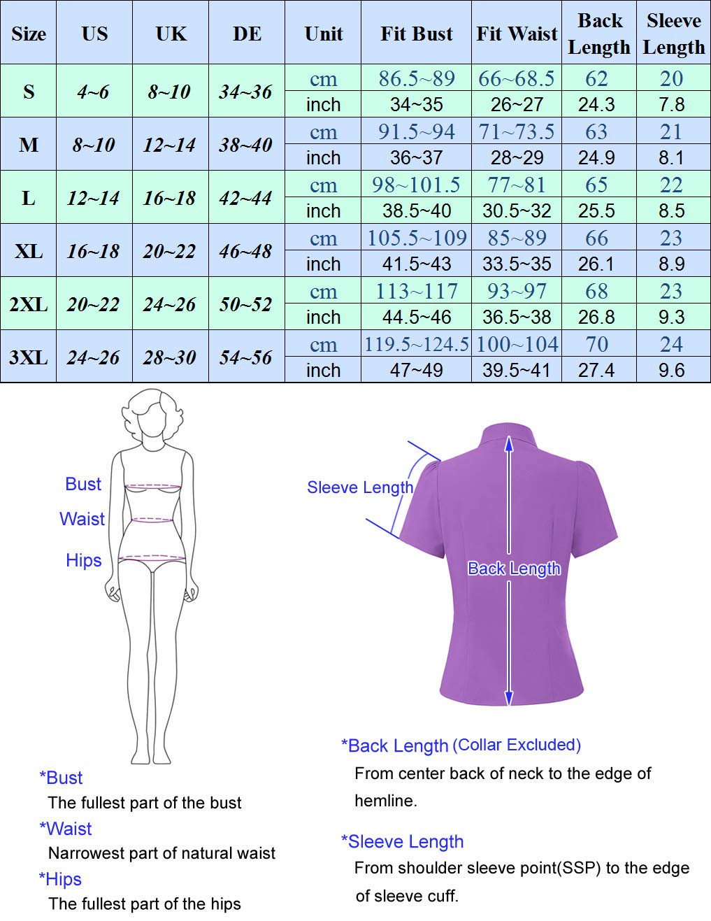 Belle Poque Summer Short Sleeve Office Button Down Blouse Stripe Shirt Tops with Bow Tie BP573