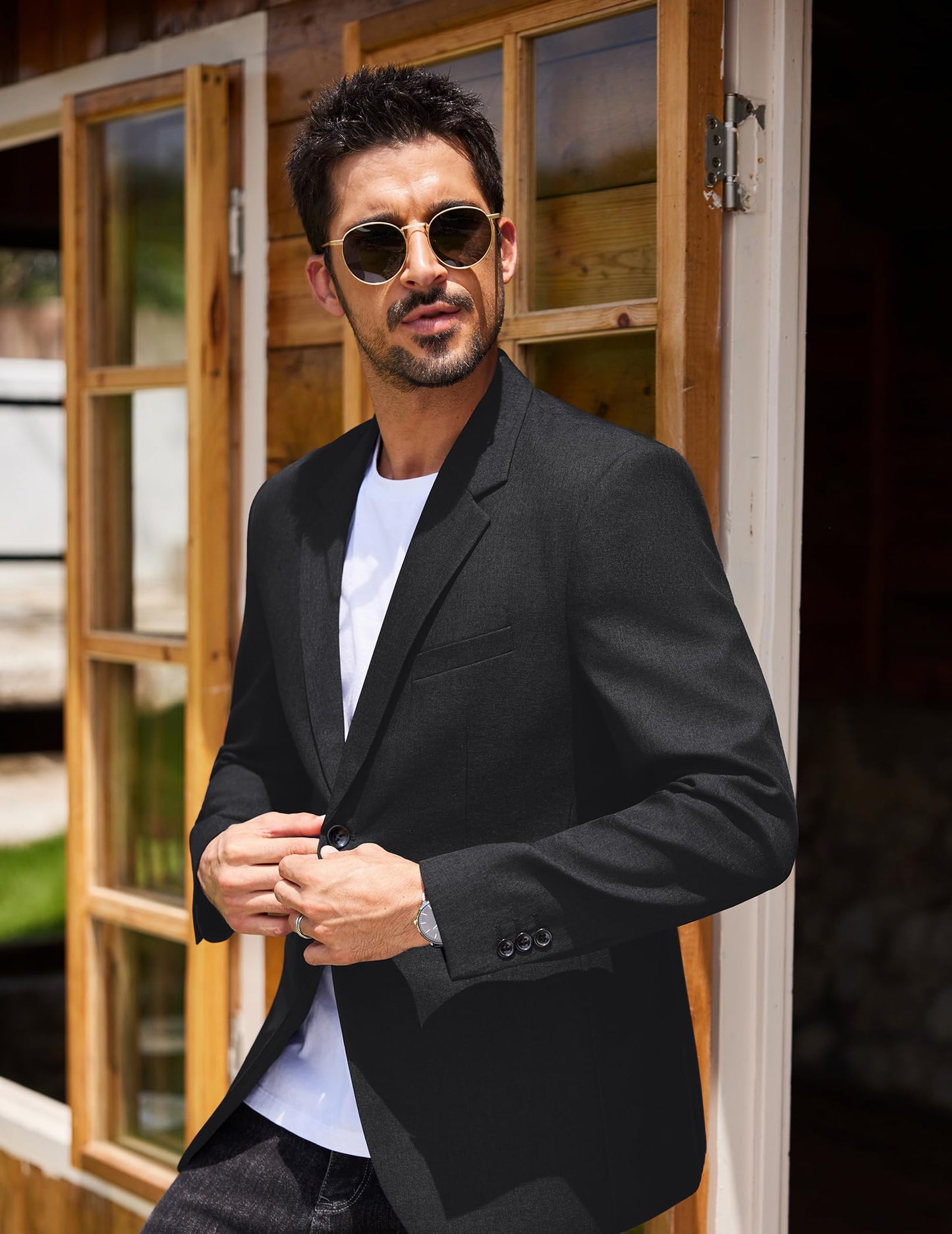 COOFANDY Men's Blazer Casual Two Buttons Sport Coats Lightweight Suit Jacket