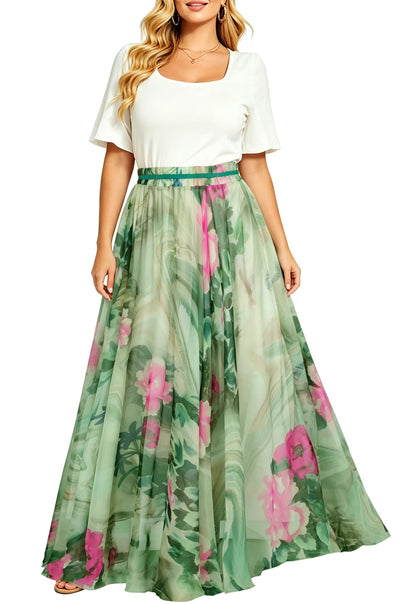 Womens Long Chiffon Bohemian Skirt Gypsy Dress Maxi Boho Beach Skirt