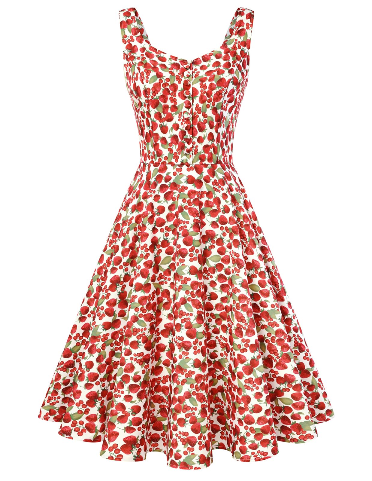 Belle Poque 1950s Vintage Dress for Women Sleeveless Homecoming Dresses Cocktail Party A-Line Summer Dress