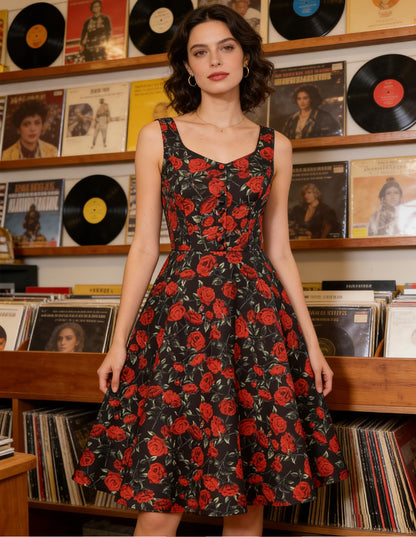 Belle Poque 1950s Vintage Dress for Women Sleeveless Homecoming Dresses Cocktail Party A-Line Summer Dress