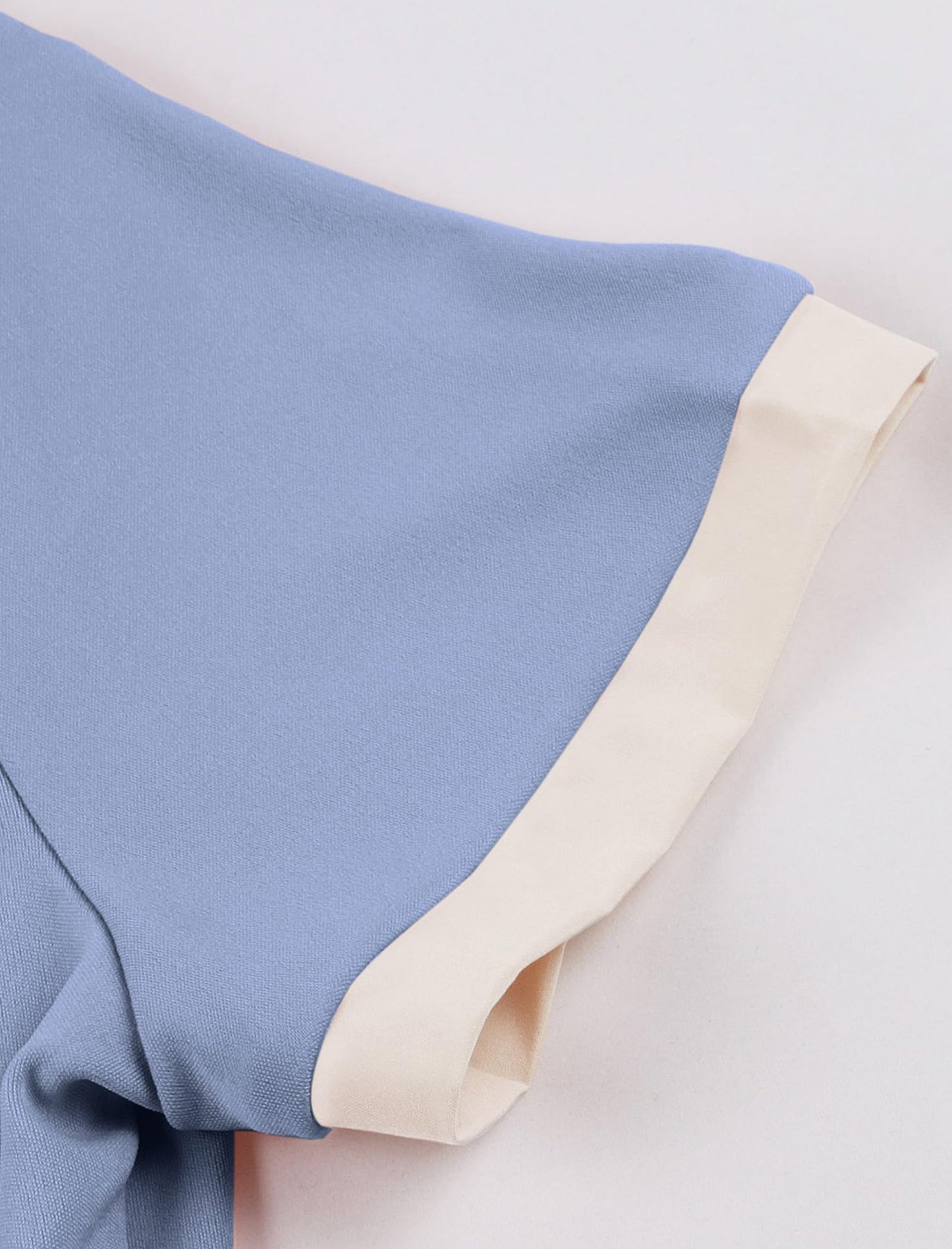 50s Style Dresses for Women Vintage Short Sleeve Tie Neck Swing Dress Midi Prom Dress with Belt