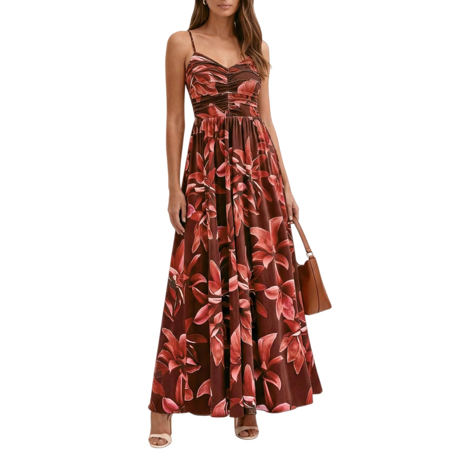 2026 Cocktail Dresses for Wedding Guest Spring Summer Floral Maxi Spaghetti Strap Beach Vacation Boho Club Party