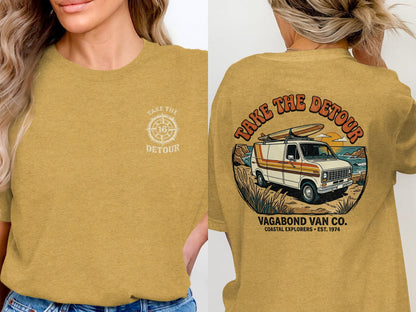Take The Detour Retro Surf Van T-Shirt
