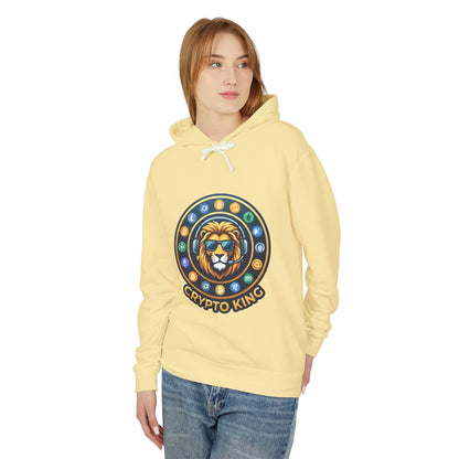 Crypto King Hoodie — Lion Crest Cryptocurrency Graphic Hoodie