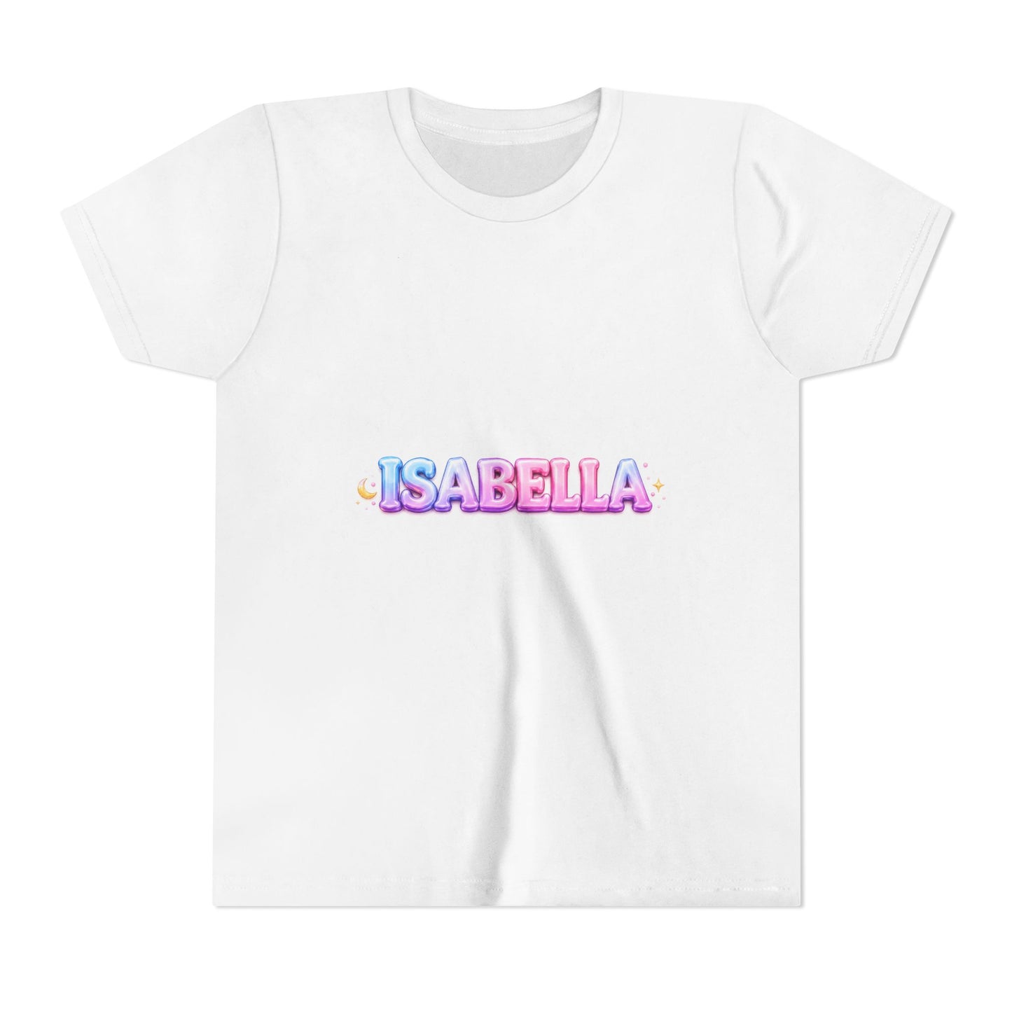 Personalized 'Isabella' Youth Tee — Pastel Rainbow Name Shirt