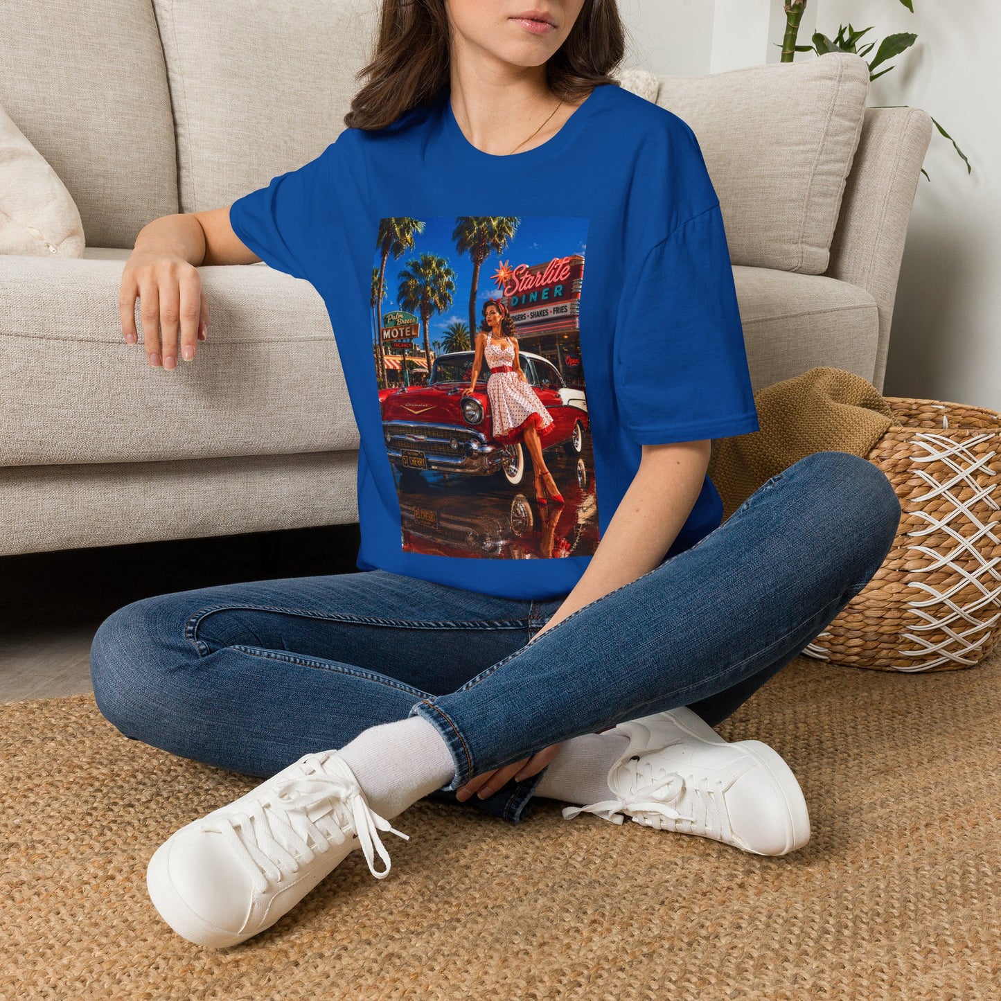 Retro Diner Tee — 'Starlite Diner' Vintage 1950s Pinup T-Shirt