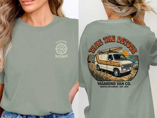 Take The Detour Retro Surf Van T-Shirt