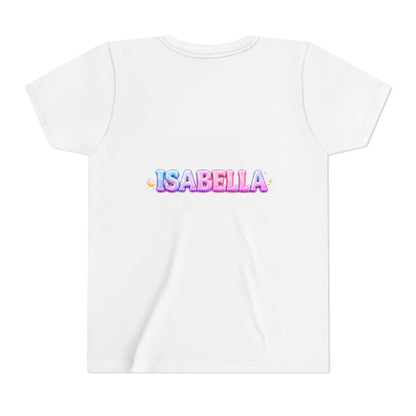Personalized 'Isabella' Youth Tee — Pastel Rainbow Name Shirt