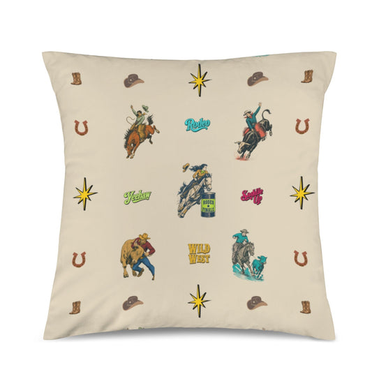 Baha Ranch The Last Round Up Throw Pillow Cover Made in America