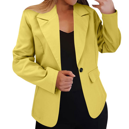 Fall Long-sleeved Solid-color Cardigan Blazer