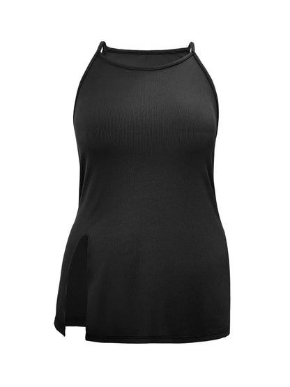 Plus Size Slit Round Neck Cami See size chart under “more details”