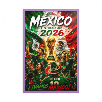 Mexico 2026 World Cup Poster — Colored Frame Soccer Poster