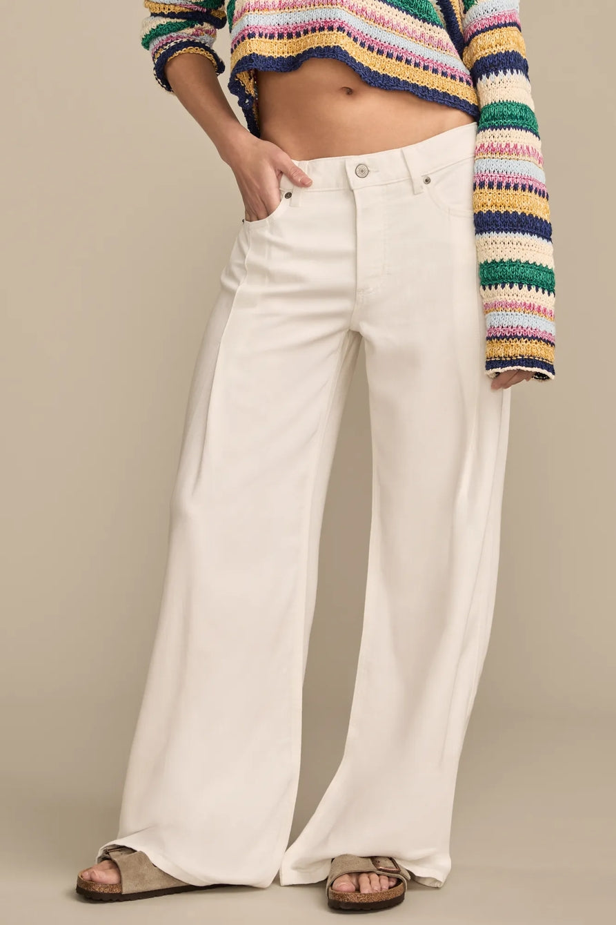 [7W15723-110] WOMENS LUCKY BRAND WIDE LEG PLEATED LIQUID DENIM LUXE PALAZZO
