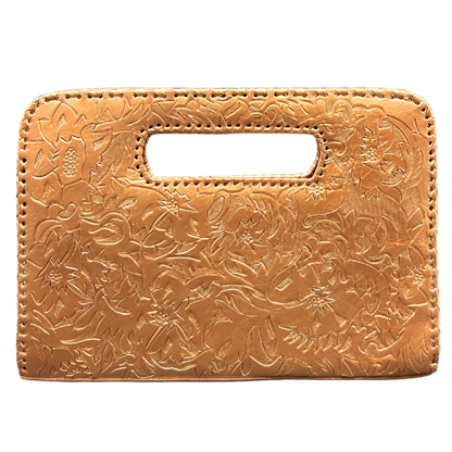 The Claire| Hand-Tooled Leather Statement Clutch