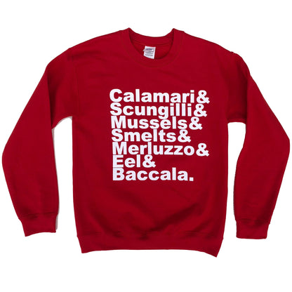 Seven Fishes Sweatshirt (Red)