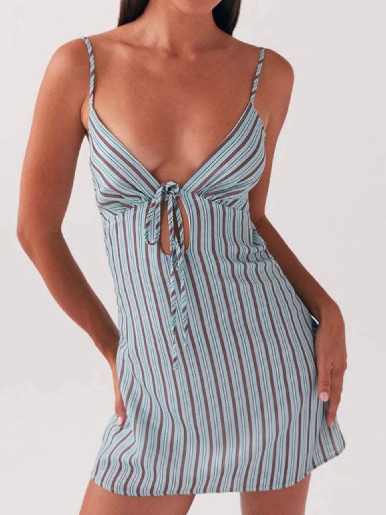 Tie-Front Mini Cami Dress (See size chart where applicable)