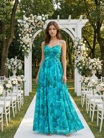 2026 Cocktail Dresses for Wedding Guest Spring Summer Floral Maxi Spaghetti Strap Beach Vacation Boho Club Party